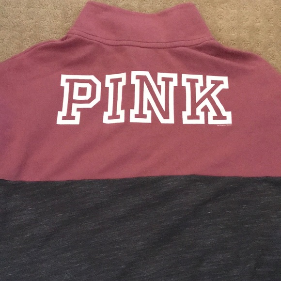 😍PINK QUARTER ZIP SWEATSHIRT - Picture 5 of 5
